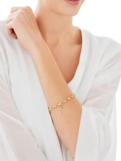 Discount Apart Zawieszka charms z żółtego złota z diamentem - serca - 0,003 ct - próba 375