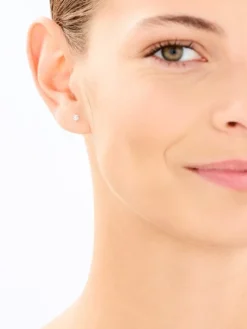 New Apart Zawieszka i kolczyki z żółtego i białego złota z diamentami - komplet - 0,01 ct - próba 375