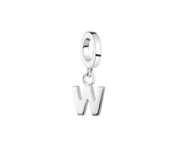 Clearance Apart Zawieszka srebrna beads - litera W