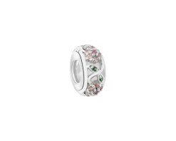 Apart Zawieszka srebrna beads - stoper - z cyrkoniami - kwiaty< Wszystkie