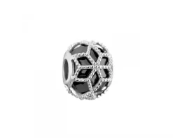 Outlet Apart Zawieszka srebrna beads - kwiaty