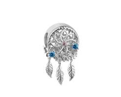 New Apart Zawieszka srebrna beads z cyrkoniami - łapacz snów