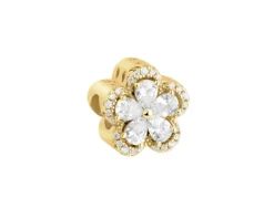 Best Apart Zawieszka srebrna beads z cyrkoniami - kwiat