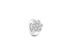 Best Apart Zawieszka srebrna beads z cyrkoniami - stoper - kwiatek