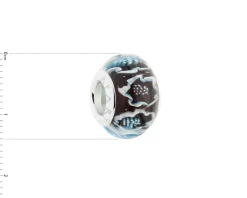 Sale Apart Zawieszka srebrna beads ze szkłem murano - kwiaty
