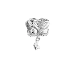 Discount Apart Zawieszka srebrna beads z cyrkoniami - motyl