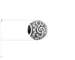 Best Apart Zawieszka srebrna beads z cyrkoniami - nutka