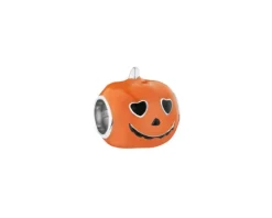 Sale Apart Zawieszka srebrna Beads z emalią - dynia, Halloween