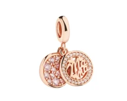 Outlet Apart Zawieszka srebrna beads z cyrkoniami - mama