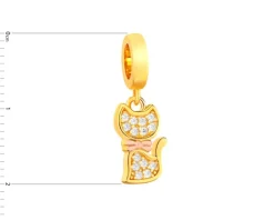 Best Apart Zawieszka srebrna beads z cyrkoniami - kot