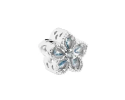 Best Apart Zawieszka srebrna beads z cyrkoniami - kwiat