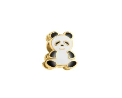 New Apart Zawieszka srebrna beads z emalią - miś panda