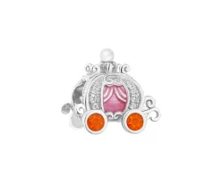 Apart Zawieszka srebrna beads z cyrkoniami, emalią i muszlą - karoca< Wszystkie