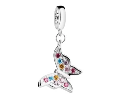 Apart Zawieszka srebrna beads z cyrkoniami - motyl< Wszystkie