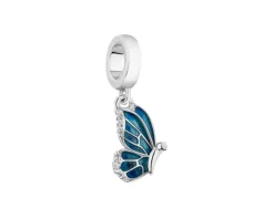 New Apart Zawieszka srebrna beads z emalią - motyl