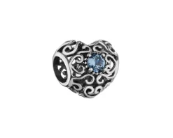 Apart Zawieszka srebrna beads z cyrkoniami - serce< Beads
