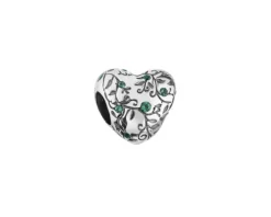 Apart Zawieszka srebrna beads z cyrkoniami - serce< Beads