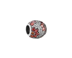 Sale Apart Zawieszka srebrna beads z cyrkoniami - kwiaty
