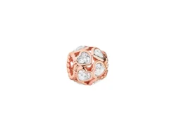 Apart Zawieszka srebrna beads z cyrkoniami - serca