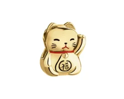Clearance Apart Zawieszka srebrna beads z emalią - kot Maneki Neko
