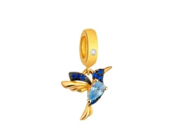 Best Apart Zawieszka srebrna beads z cyrkoniami - koliber