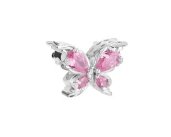 Best Apart Zawieszka srebrna beads z cyrkoniami - motyl
