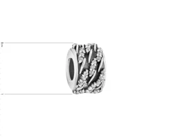 Best Apart Zawieszka srebrna beads z cyrkoniami - stoper