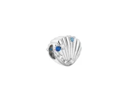 Clearance Apart Zawieszka srebrna beads z cyrkoniami - muszla