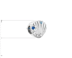 Clearance Apart Zawieszka srebrna beads z cyrkoniami - muszla
