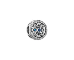 Apart Zawieszka srebrna beads z cyrkoniami - kwiat< Beads
