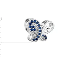 Apart Zawieszka srebrna beads z cyrkoniami - motyl< Beads