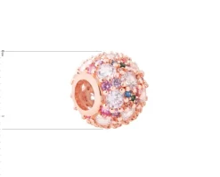 Best Apart Zawieszka srebrna beads z cyrkoniami
