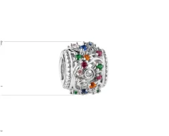 Apart Zawieszka srebrna beads z cyrkoniami< Wszystkie