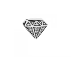 Best Apart Zawieszka srebrna beads z cyrkoniami - diament