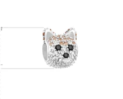 Best Apart Zawieszka srebrna beads z cyrkoniami - lis