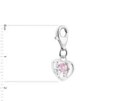 Outlet Apart Zawieszka srebrna charms - serce, love