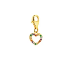 Discount Apart Zawieszka srebrna charms z cyrkoniami - serce