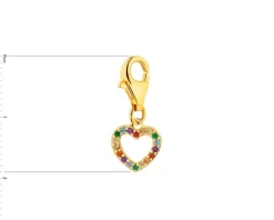 Discount Apart Zawieszka srebrna charms z cyrkoniami - serce