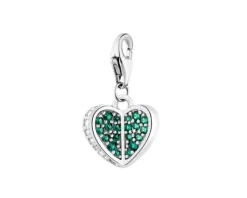 Discount Apart Zawieszka srebrna charms z cyrkoniami - serce