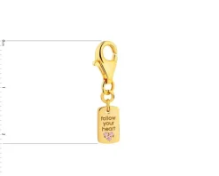 Discount Apart Zawieszka srebrna charms z cyrkoniami - serce