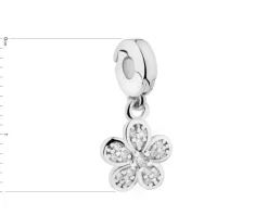 Sale Apart Zawieszka srebrna new charms z cyrkoniami - kwiat