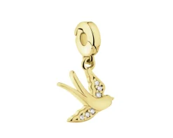 Best Apart Zawieszka srebrna new charms z cyrkoniami - jaskółka