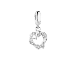 Online Apart Zawieszka srebrna new charms z cyrkoniami - serce