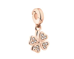 Discount Apart Zawieszka srebrna new charms z cyrkoniami - koniczyna