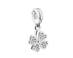 Sale Apart Zawieszka srebrna new charms z cyrkoniami - koniczyna