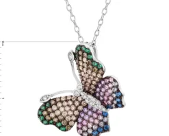 Discount Apart Zawieszka srebrna z cyrkoniami - motyl