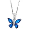 Outlet Apart Zawieszka srebrna z cyrkoniami - motyl