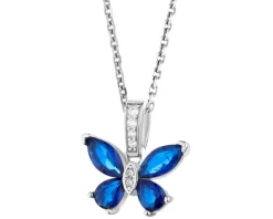 Outlet Apart Zawieszka srebrna z cyrkoniami - motyl