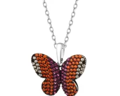 Sale Apart Zawieszka srebrna z cyrkoniami - motyl
