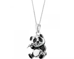 Apart Zawieszka srebrna z emalią - panda< Zawieszki